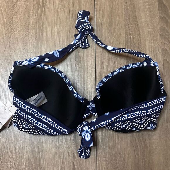 Tommy Bahama Indigo Cowie Underwire Bikini Swim Top Size 34D - Picture 11 of 13